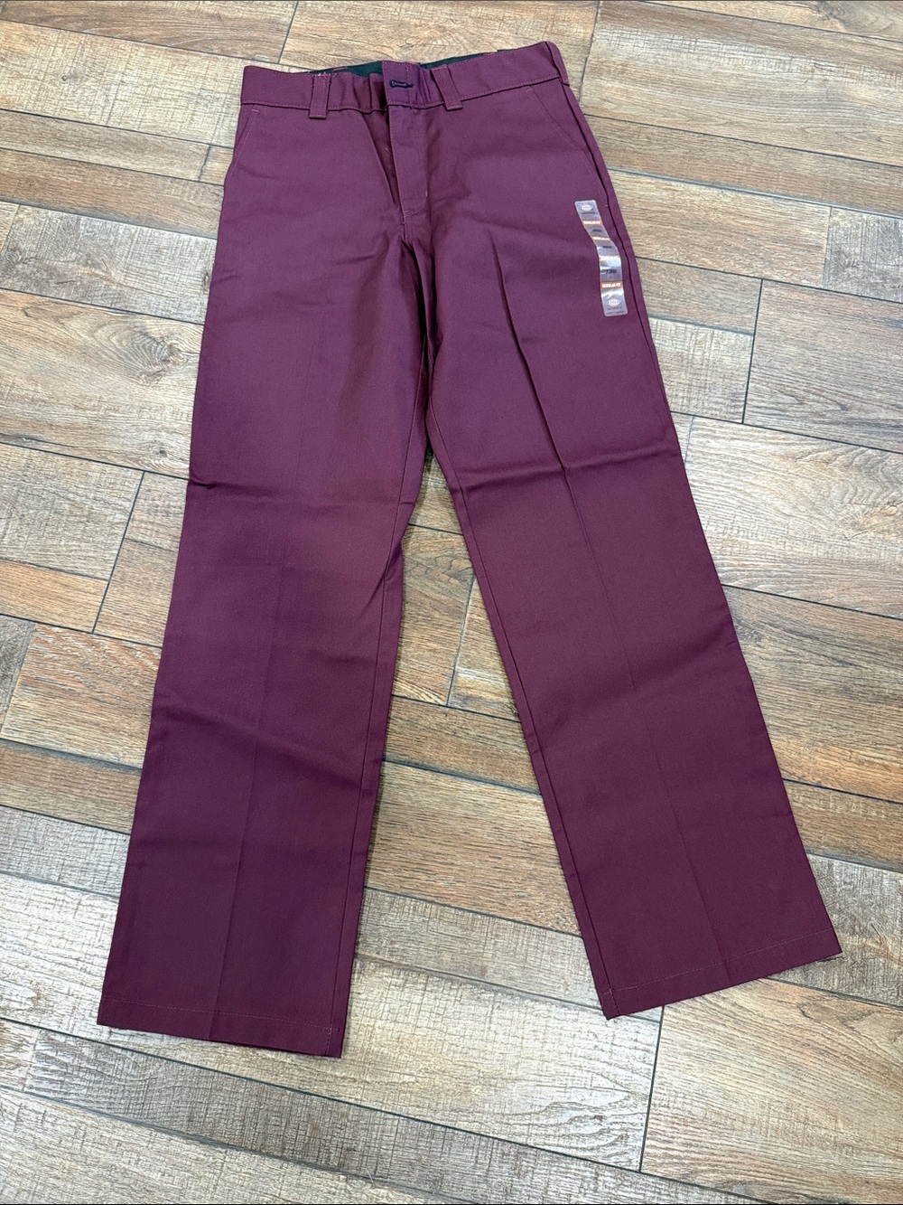 Dickies Men's Straight Fit Burgundy Pants